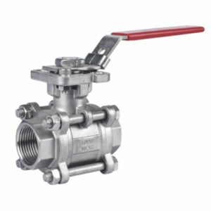 3-PIECE BALL VALVE - ISO MOUNTING PAD - STAINLESS STEEL BODY - MODEL C302